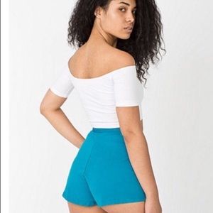 *SOLD* American Apparel Teal Tap Shorts 26/27